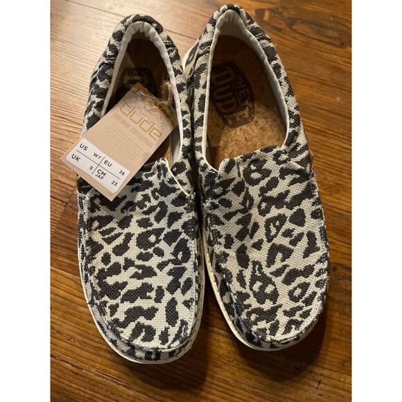 Hey Dude Women's Wendy Silk Moon Slip-On Shoes - Misty Woven Cheetah, Size 7 New - Picture 7 of 10